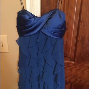Royal Blue Strapless Dress